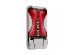 Etui portefeuille cuir CORSET ROUGE Samsung Galaxy S2, S6, S6 Edge, S6 Edge + et Alpha