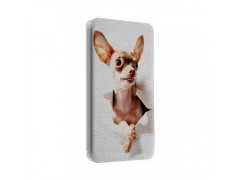 Etui portefeuille cuir CHIHUAHUA Samsung Galaxy S2, S6, S6 Edge, S6 Edge + et Alpha