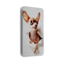 Etui portefeuille cuir CHIHUAHUA Samsung Galaxy S2, S6, S6 Edge, S6 Edge + et Alpha