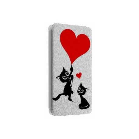 Etui portefeuille cuir CAT LOVERS Samsung Galaxy S2, S6, S6 Edge, S6 Edge + et Alpha