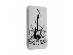 Etui portefeuille cuir BORN TO ROCK Samsung Galaxy S2, S6, S6 Edge, S6 Edge + et Alpha