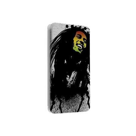 Etui portefeuille cuir BOB MARLEY Samsung Galaxy S2, S6, S6 Edge, S6 Edge + et Alpha