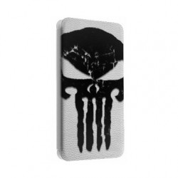 Etui portefeuille cuir BLACK SKULL Samsung Galaxy S2, S6, S6 Edge, S6 Edge + et Alpha