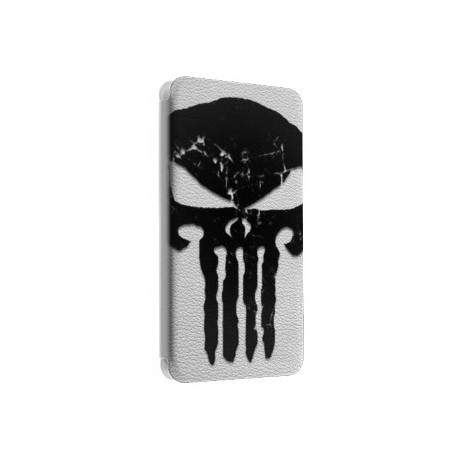 Etui portefeuille cuir BLACK SKULL Samsung Galaxy S2, S6, S6 Edge, S6 Edge + et Alpha