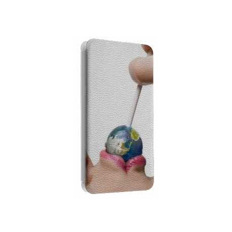 Etui portefeuille cuir EARTH SUCKS Samsung Galaxy S2, S6, S6 Edge, S6 Edge + et Alpha