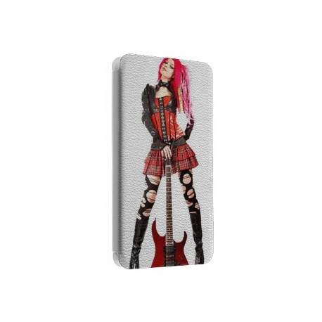 Etui portefeuille cuir GUITAR Samsung Galaxy S2, S6, S6 Edge, S6 Edge + et Alpha