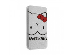 Etui portefeuille cuir HELLO TITTY Samsung Galaxy S2, S6, S6 Edge, S6 Edge + et Alpha