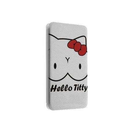 Etui portefeuille cuir HELLO TITTY Samsung Galaxy S2, S6, S6 Edge, S6 Edge + et Alpha