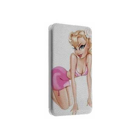 Etui portefeuille cuir PIN UP Samsung Galaxy S2, S6, S6 Edge, S6 Edge + et Alpha