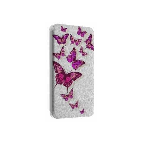 Etui portefeuille cuir VOL PAPILLONS Samsung Galaxy S2, S6, S6 Edge, S6 Edge + et Alpha