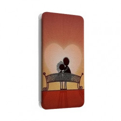 Etui portefeuille cuir LOVE 4 Samsung Galaxy S3, A3, A5, A7, J1, J5, Grand etc ...