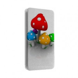 Etui portefeuille cuir CHAMPIGNON Samsung Galaxy S3, A3, A5, A7, J1, J5, Grand etc ...