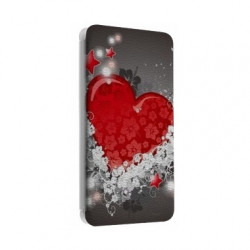 Etui portefeuille cuir COEUR 7 Samsung Galaxy S3, A3, A5, A7, J1, J5, Grand etc ...