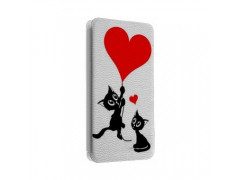 Etui portefeuille cuir CAT'S LOVE Samsung Galaxy S3, A3, A5, A7, J1, J5, Grand etc ...