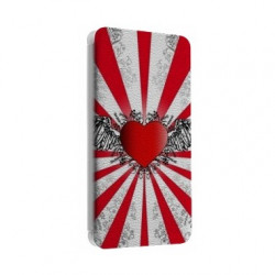 Etui portefeuille cuir BIG LOVE Samsung Galaxy S3, A3, A5, A7, J1, J5, Grand etc ...