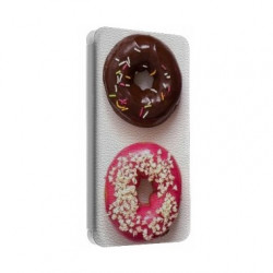 Etui portefeuille cuir DONUTS 1 Samsung Galaxy S3, A3, A5, A7, J1, J5, Grand etc ...