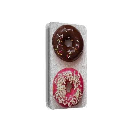 Etui portefeuille cuir DONUTS 1 Samsung Galaxy S3, A3, A5, A7, J1, J5, Grand etc ...