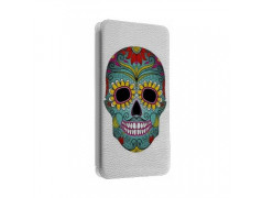 Etui portefeuille cuir MEXICAN SKULL Samsung Galaxy S3, A3, A5, A7, J1, J5, Grand etc ...