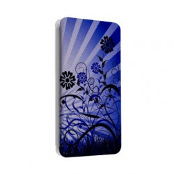 Etui portefeuille cuir SOLEIL BLEU Samsung Galaxy S3, A3, A5, A7, J1, J5, Grand etc ...