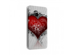 Etui portefeuille cuir COEUR Samsung Galaxy S3, A3, A5, A7, J1, J5, Grand etc ...