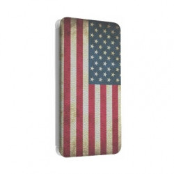 Etui portefeuille cuir USA Samsung Galaxy S3, A3, A5, A7, J1, J5, Grand etc ...