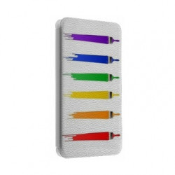 Etui portefeuille cuir PAINTING Samsung Galaxy S3, A3, A5, A7, J1, J5, Grand etc ...