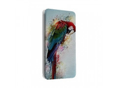 Etui portefeuille cuir PERROQUET Samsung Galaxy S3, A3, A5, A7, J1, J5, Grand etc ...