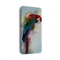 Etui portefeuille cuir PERROQUET Samsung Galaxy S3, A3, A5, A7, J1, J5, Grand etc ...