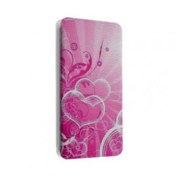 Etui portefeuille cuir LOVE 2 Samsung Galaxy S3, A3, A5, A7, J1, J5, Grand etc ...