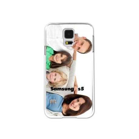 Coque silicone transparente effet metal à personnaliser SAMSUNG GALAXY S5 (SM-G900F)