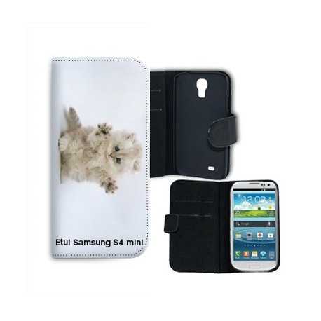 Etuis Cuir PERSONNALISES pour SAMSUNG GALAXY S4 Mini