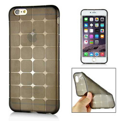 Coque souple CUBE noire pour iPhone 6 ( 4.7 )