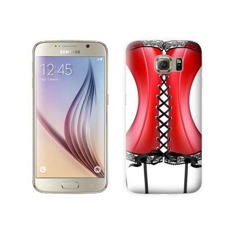 Coque corset rouge pour Samsung Galaxy S7