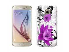 Coque fleurs mauve pour Samsung Galaxy S7