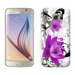 Coque fleurs mauve pour Samsung Galaxy S7