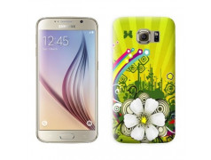 Coque fleur verte pour Samsung Galaxy S7