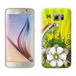 Coque fleur verte pour Samsung Galaxy S7