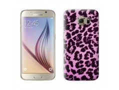 Coque Leopard mauve pour Samsung Galaxy S7