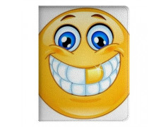 Etui cuir CRAZY SMILE pour IPAD mini 1 et Retina