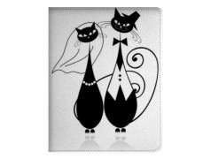 Etui cuir PAIR OF CATS pour IPAD mini 1 et Retina