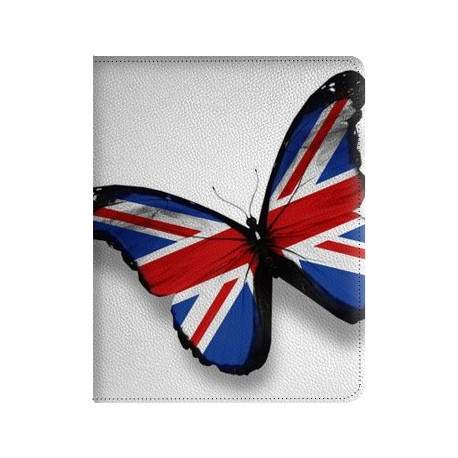 Etui cuir PAPILLON ANGLAIS pour IPAD mini 1 et Retina