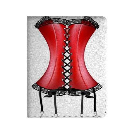 Etui cuir CORSET ROUGE pour IPAD mini 2