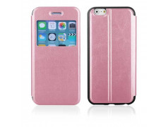 Etui FENETRE FOLIO rose pour iPhone 6 