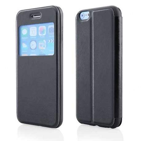 Etui FENETRE FOLIO noir pour iPhone 6 + et 6+S