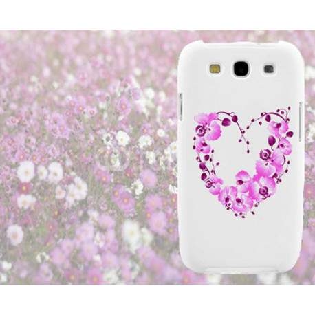 Coque COEUR FLEURS pour Samsung Galaxy A8