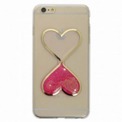 Coque SABLIER PAILLETE ROSE pour iPhone 5, 5S, 5C, SE