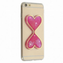 Coque SABLIER PAILLETE ROSE pour iPhone 5, 5S, 5C, SE