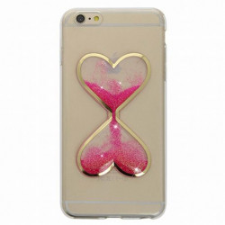 Coque SABLIER PAILLETE ROSE pour iPhone 5, 5S, 5C, SE