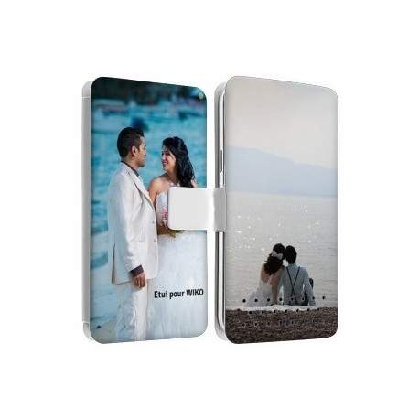 Etuis Cuir Recto / Verso PERSONNALISES pour WIKO SUNSET 2