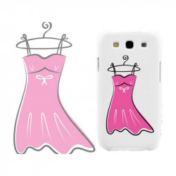 Coque Rigide PETITE ROBE ROSE pour SAMSUNG GALAXY A3 2016